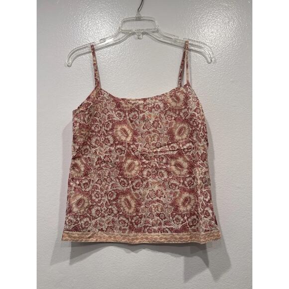 Anokhi Floral Print Pajama Set Women’s Size Small Lounge Set Tank Cropped Pants - Picture 6 of 12